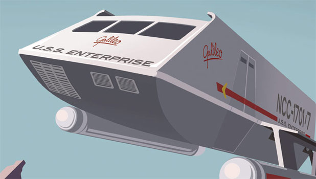 Bye Bye Robot Launches "Enterprise Shuttle Service" Poster & Stickers Set