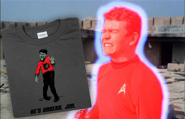 Zombie Redshirt, Uh, Shirt.  For Your Last Minute Christmas Shopping Needs