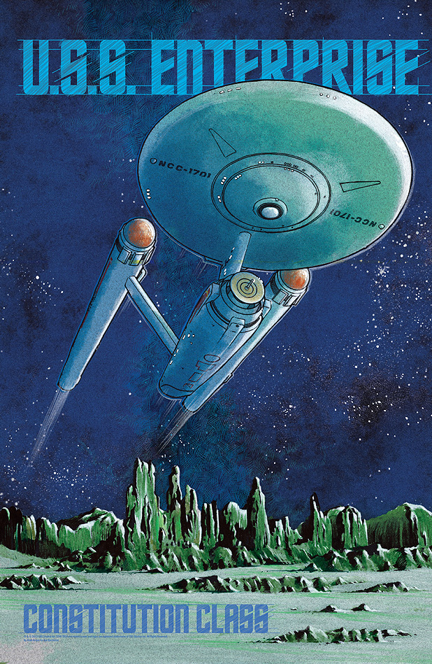 New Star Trek Poster Release From Bye Bye, Robot…The U.S.S. Enterprise