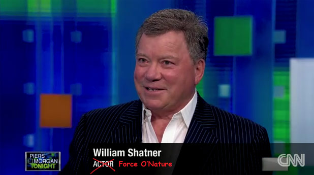 William Shatner On "Piers Morgan Tonight"... Tonight